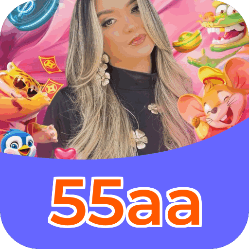 Passo a passo visual mostrando processo de download e instalação do aplicativo 55aa